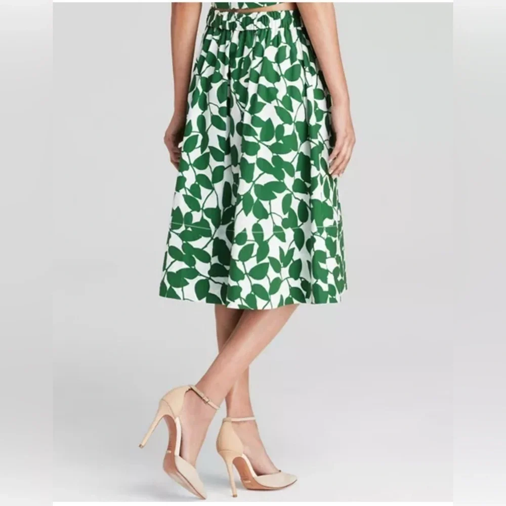 kate spade new york Garden Leaves Midi Skirt